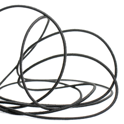 CORDON ELASTICO REDONDO NEGRO/BLANCO (25 MTRS)