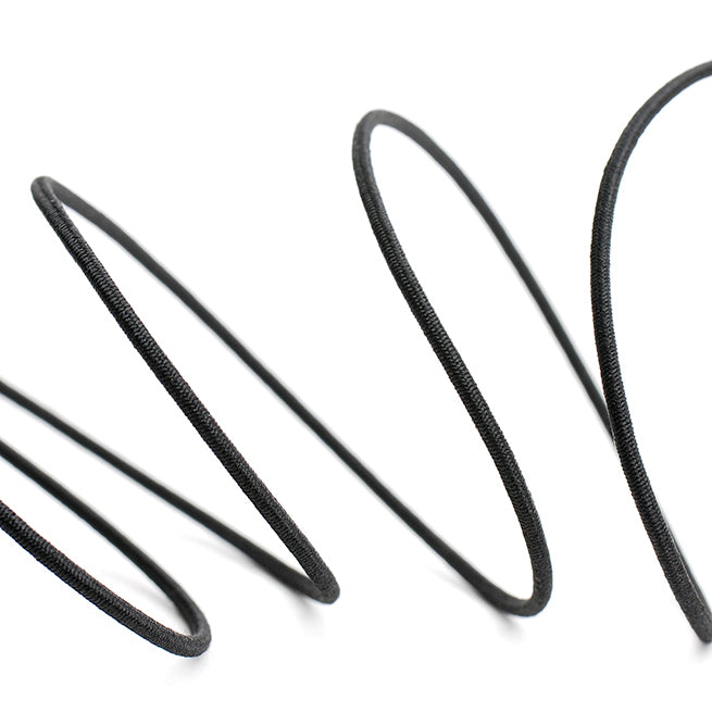 CORDON ELASTICO REDONDO NEGRO/BLANCO (100 MTRS)