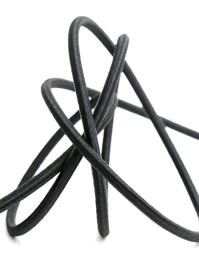 CORDON ELASTICO REDONDO NEGRO/BLANCO (100 MTRS)