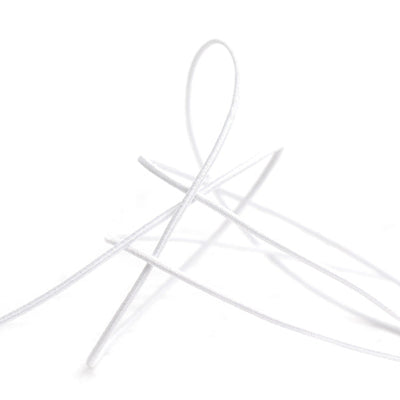 CORDON ELASTICO REDONDO NEGRO/BLANCO (25 MTRS)