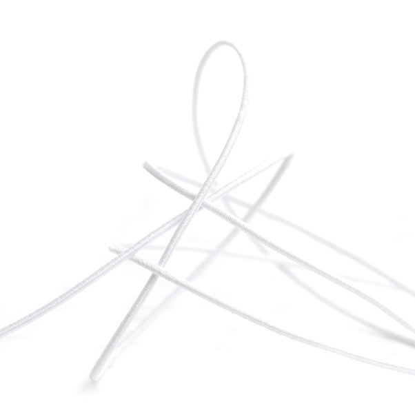 CORDON ELASTICO REDONDO NEGRO/BLANCO (100 MTRS)