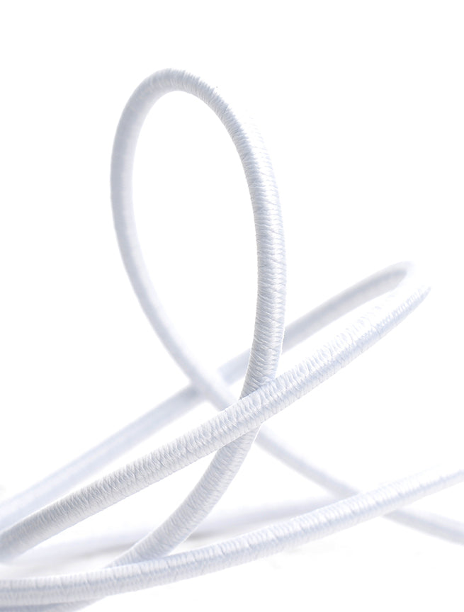 CORDON ELASTICO REDONDO NEGRO/BLANCO (25 MTRS)