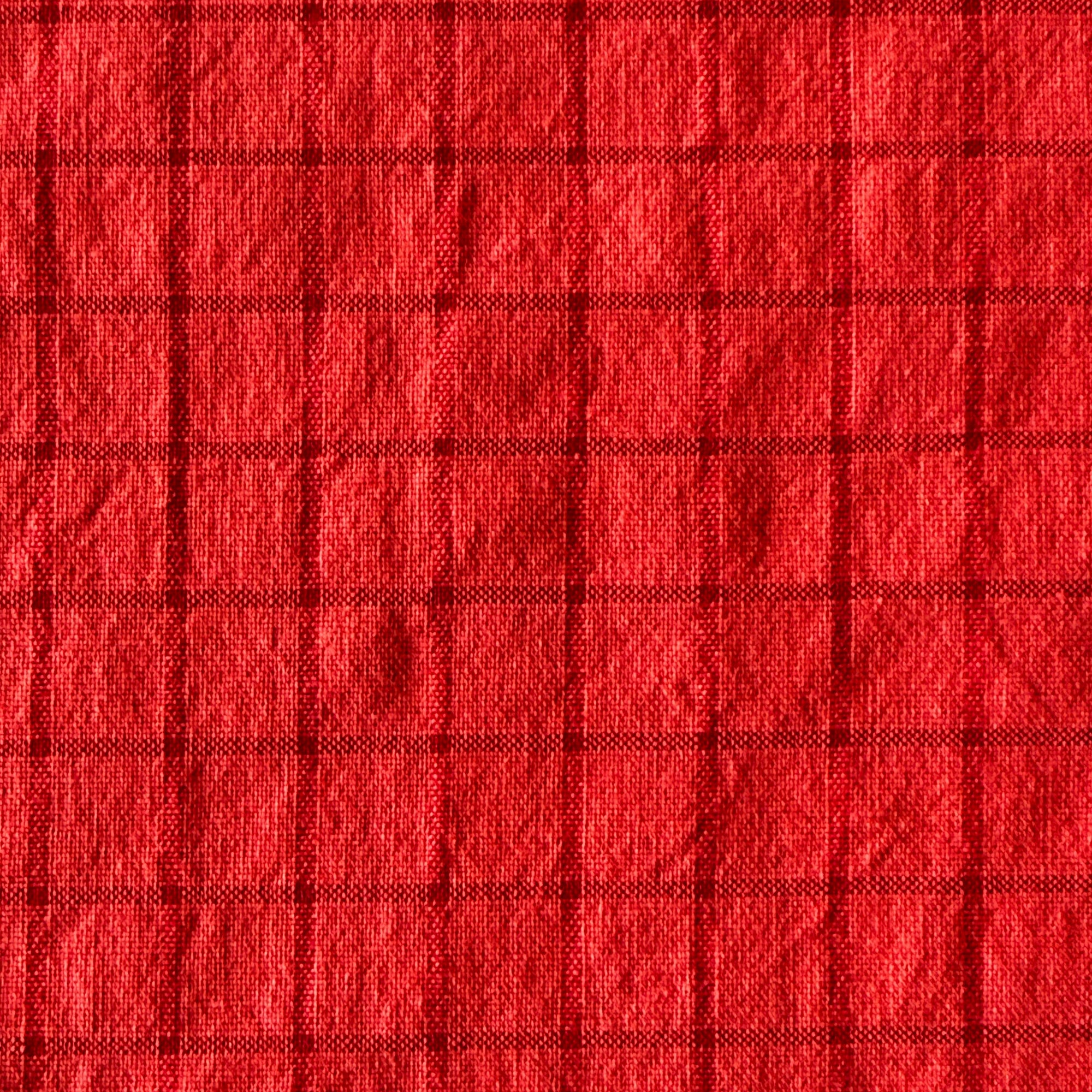 Tela 100% algodón cuadros rojos