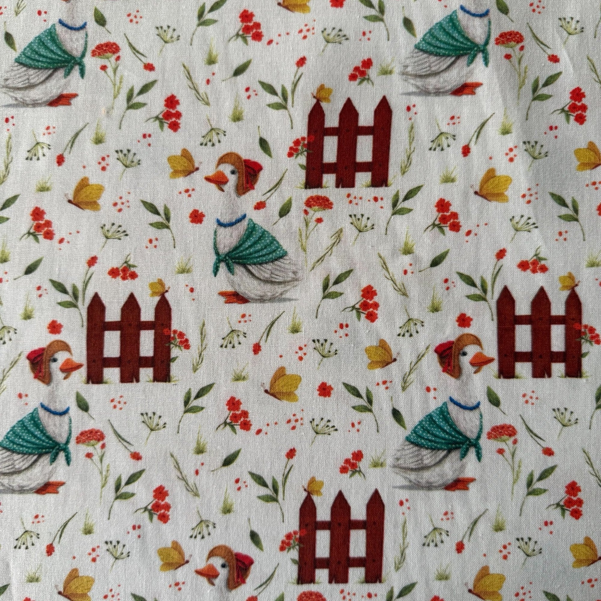 TELA POPELIN ALGODON GANSOS