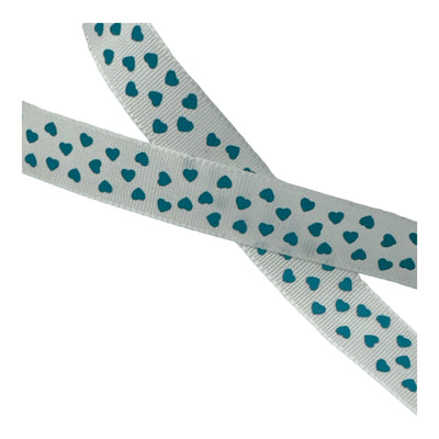 Cinta faya corazones fondo blanco