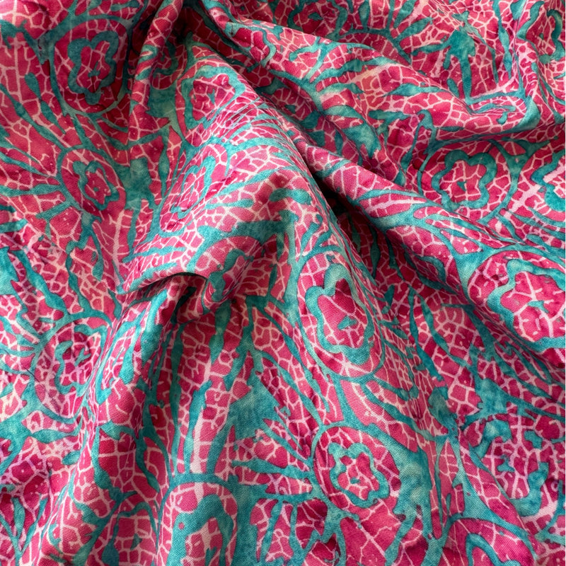 Pack 3 fat quarters tela batik fúcsias