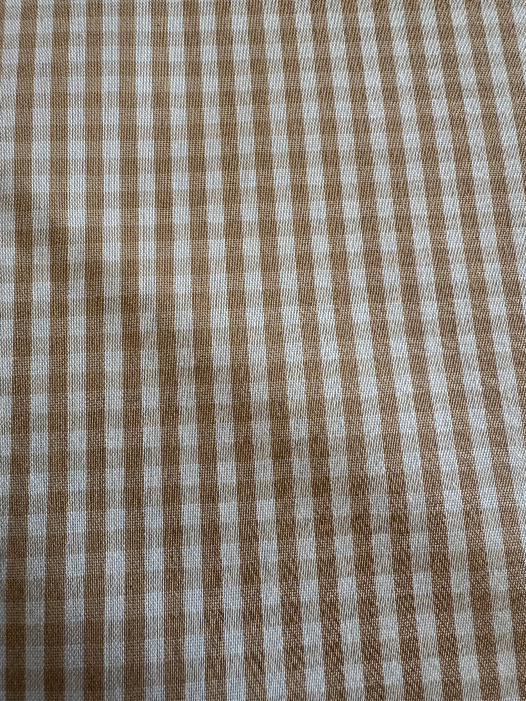 TELA CUADRO VICHY POLIÉSTER ALGODÓN BEIG CUADRO 6mm