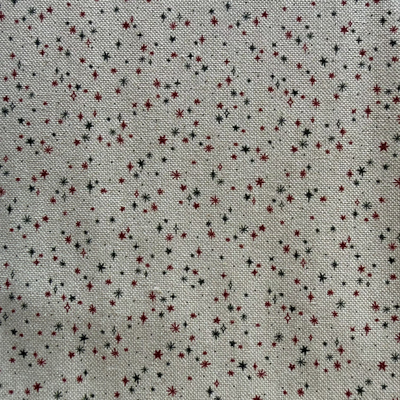 TELA NAVIDAD ALGODÓN ASPECTO LINO ESTRELLITAS