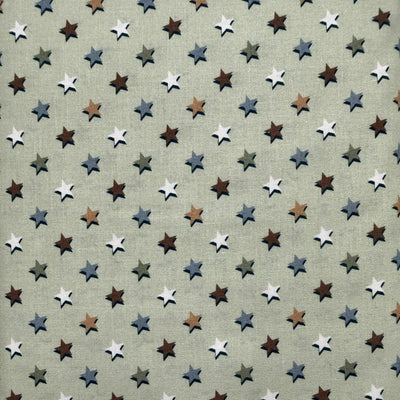 TELA POPELÍN ALGODÓN 100% ESTRELLAS CERTIFICADO GOTS