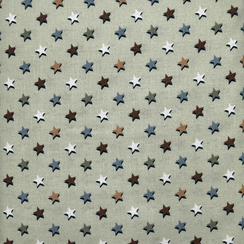 TELA POPELÍN ALGODÓN 100% ESTRELLAS CERTIFICADO GOTS