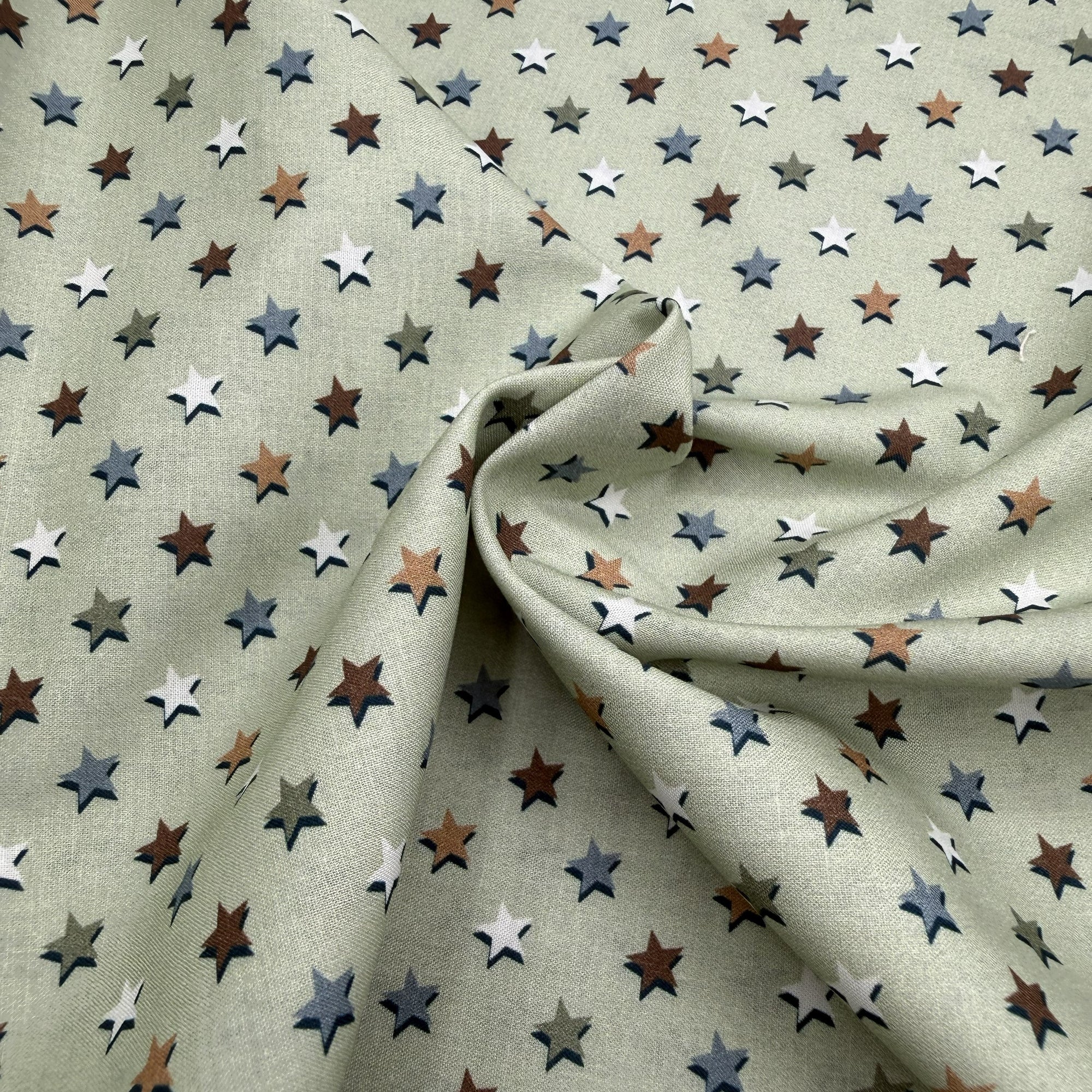 TELA POPELÍN ALGODÓN 100% ESTRELLAS CERTIFICADO GOTS