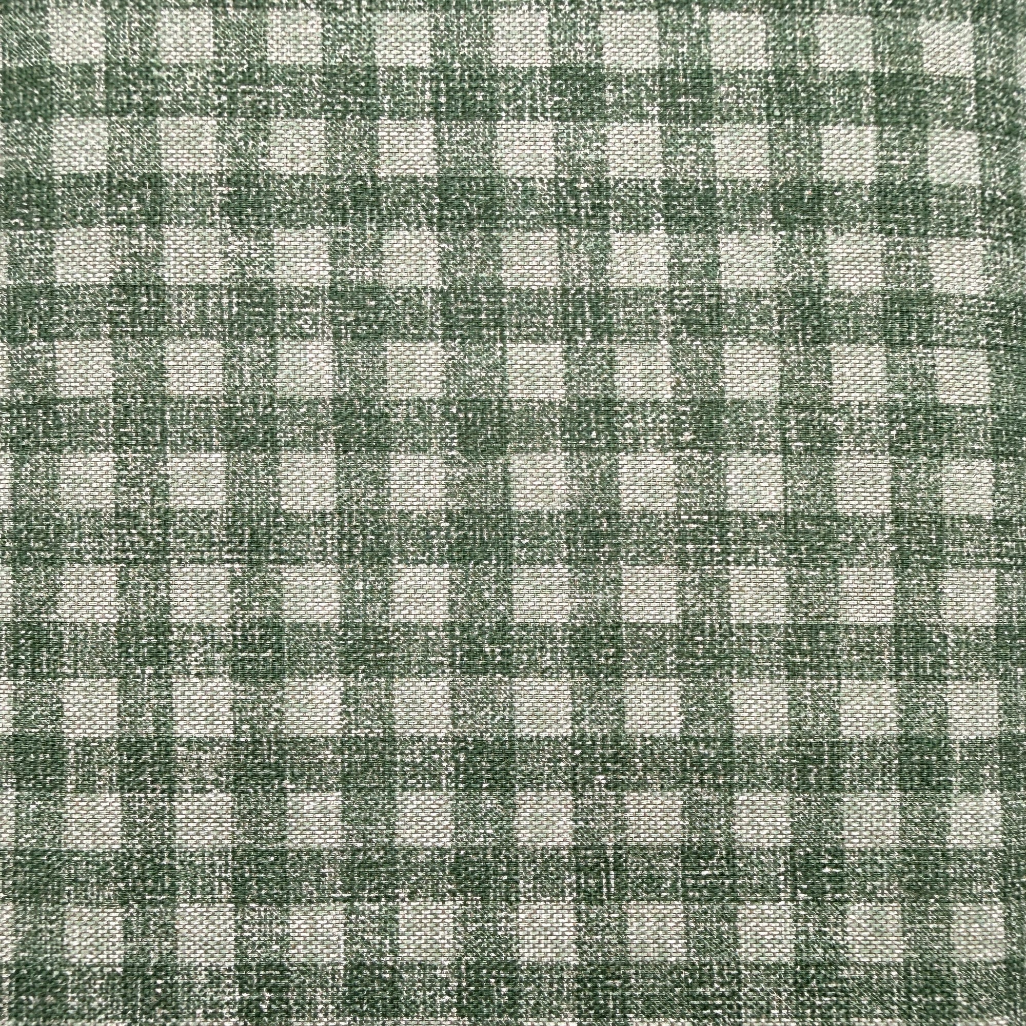 TELA ALGODÓN 100% ASPECTO LINO VICHY VERDE CERTIFICADO GOTS