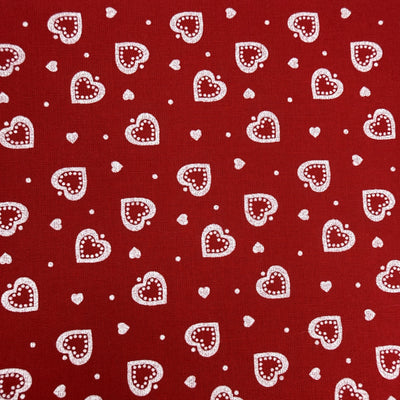 TELA POPELÍN ALGODÓN 100% CORAZONES CERTIFICADO GOTS