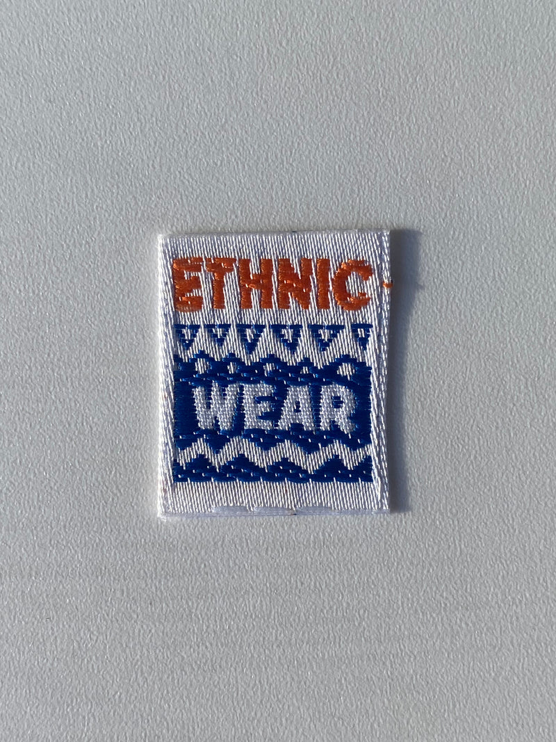 Etiqueta termoadhesiva tejida ETHNIC WEAR