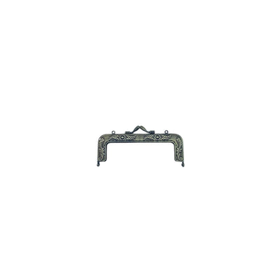BOQUILLA METALICA PARA MONEDERO/BOLSO. ORO VIEJO. 12 CM