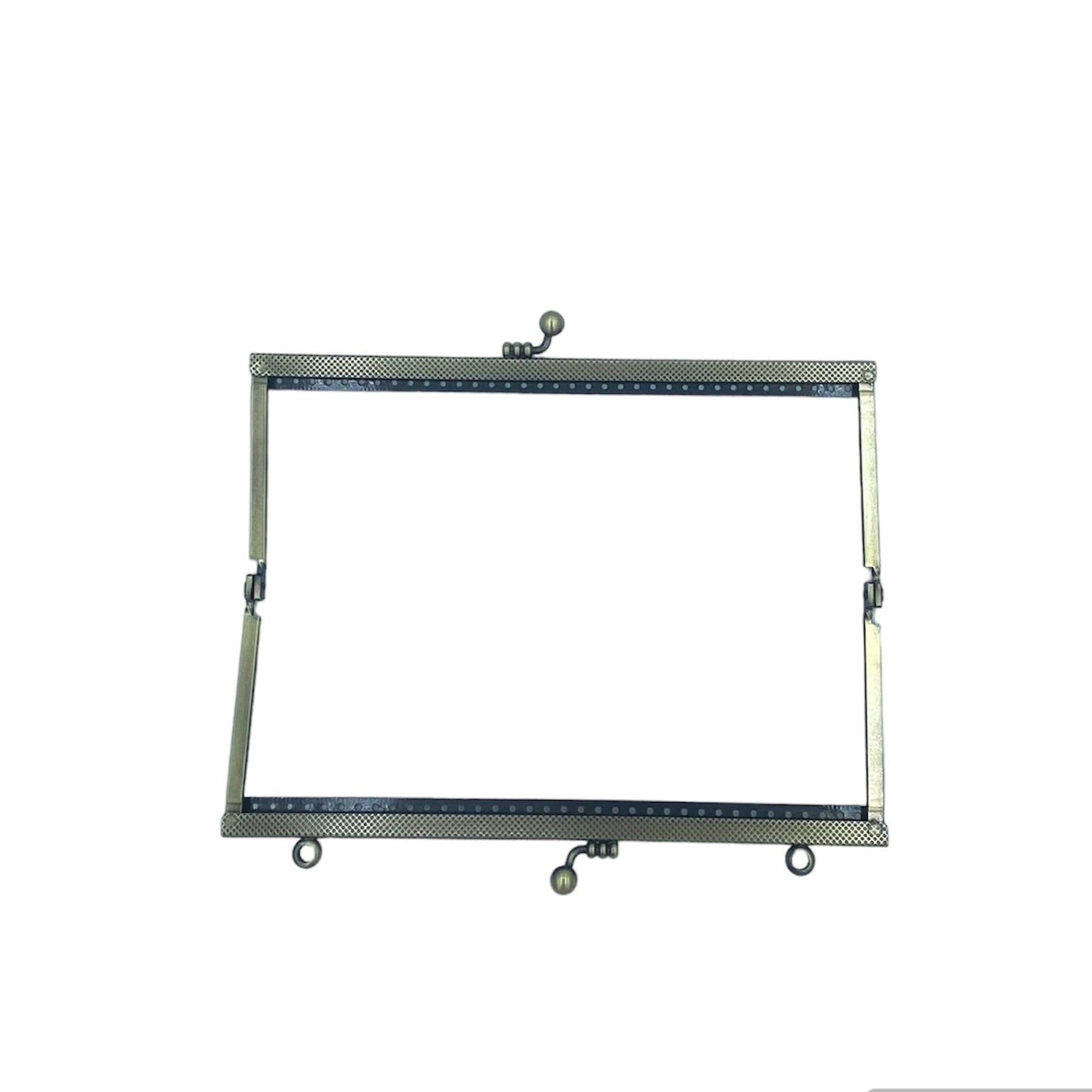 BOQUILLA METALICA PARA MONEDERO/BOLSO. PLATEADA. 19 CM