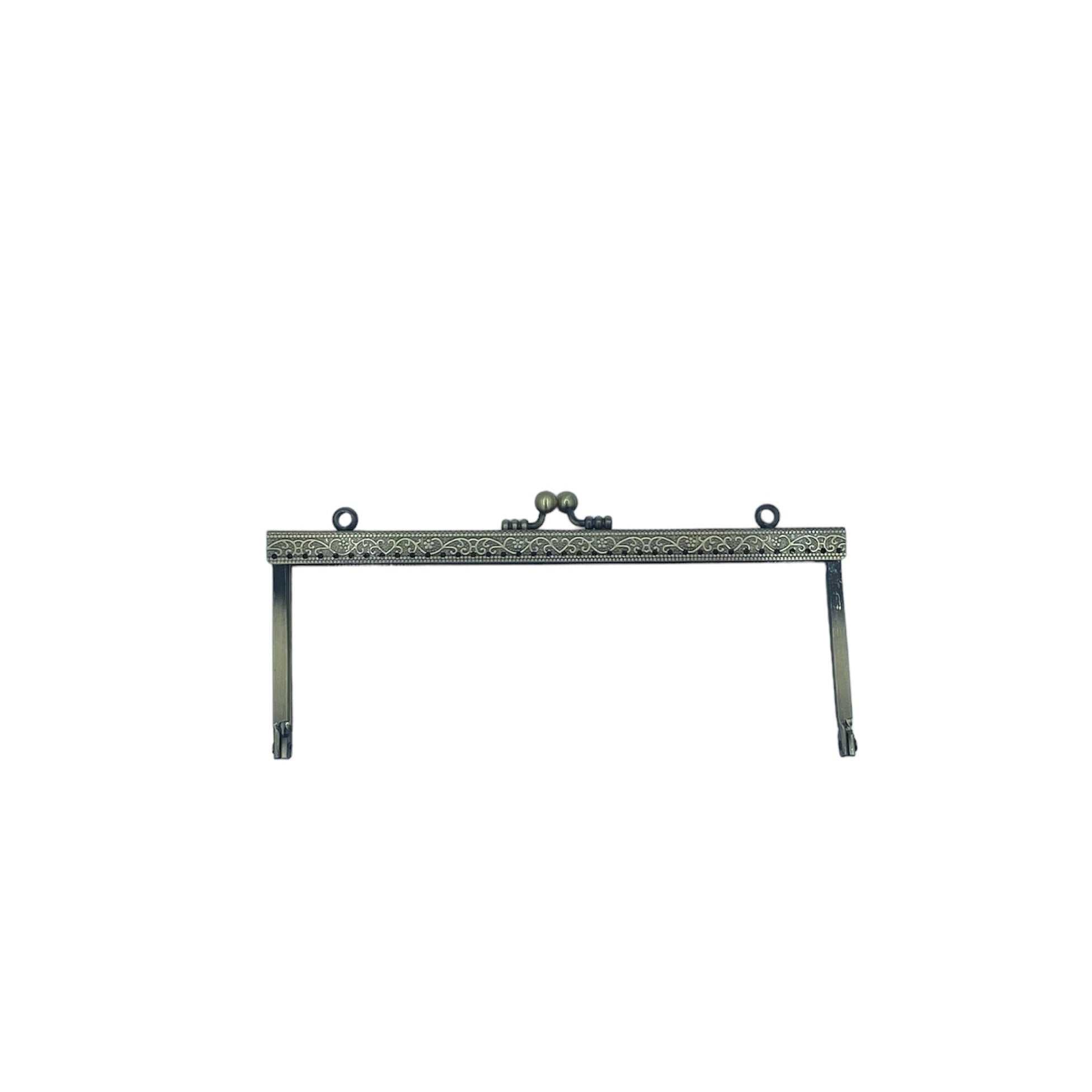 BOQUILLA METALICA PARA MONEDERO/BOLSO. PLATEADA. 19 CM