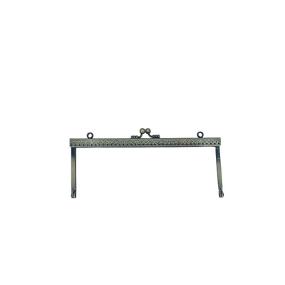 BOQUILLA METALICA PARA MONEDERO/BOLSO. PLATEADA. 19 CM