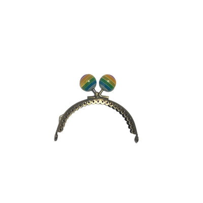 BOQUILLA METALICA PARA MONEDERO/BOLSO. CIERRE CARAMELO. ORO VIEJO. 9 CM