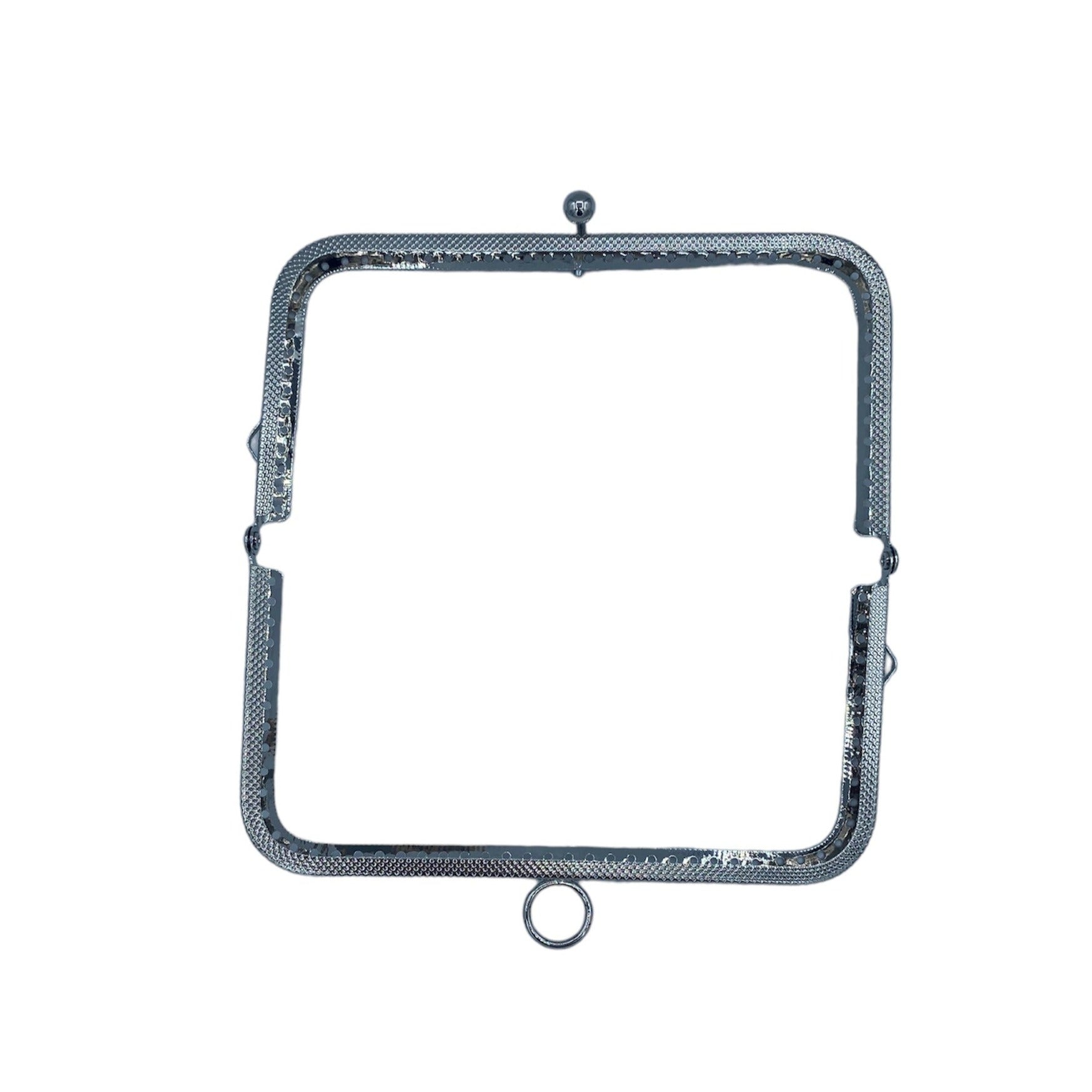 BOQUILLA METALICA PARA MONEDERO/BOLSO. PLATEADA. 15 CM