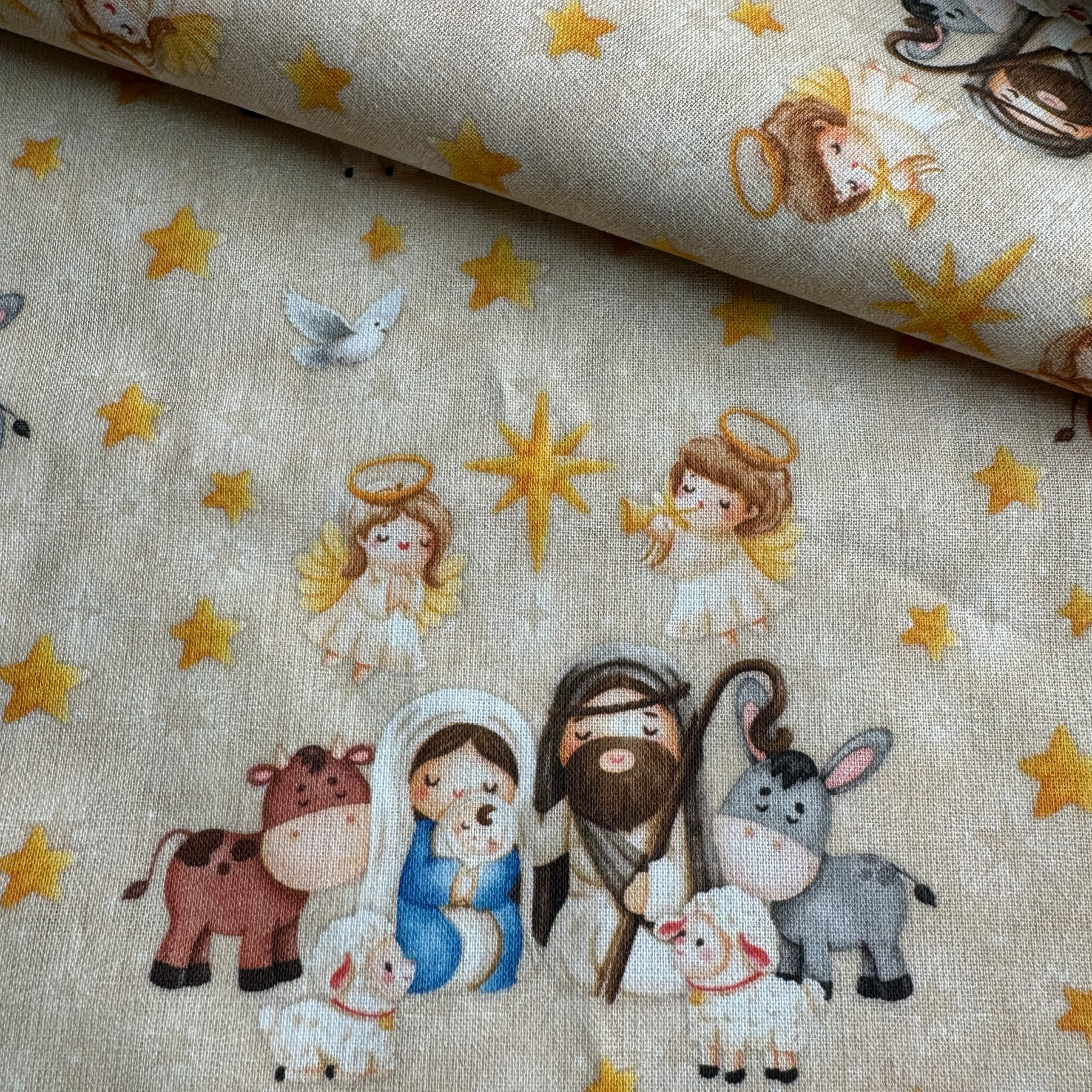 TELA ALGODON BELEN NAVIDAD