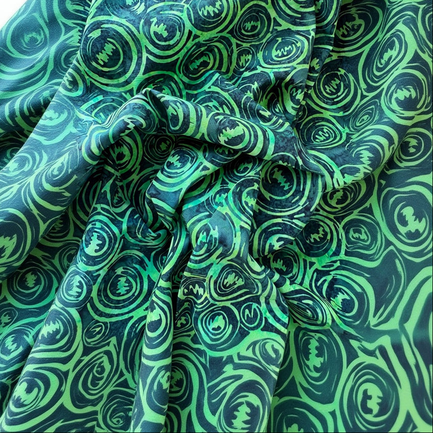 Tela batik verde espirales