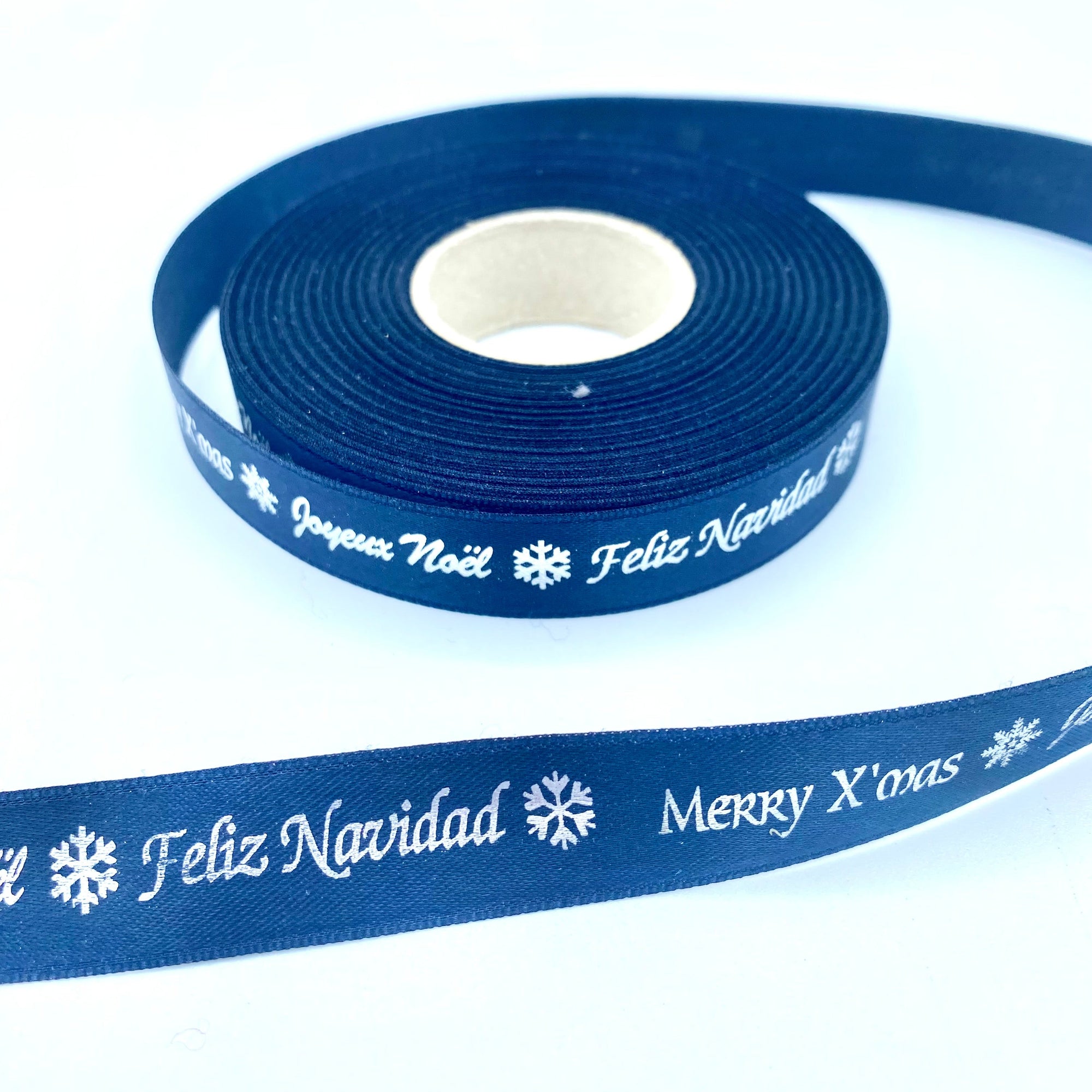 Cinta satén Feliz Navidad (25 MTR)