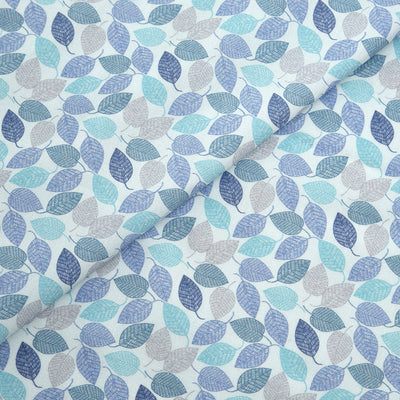 Tela 100% algodón estampada hojas (6 MTRS)