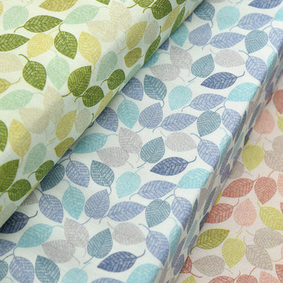 Tela 100% algodón estampada hojas (6 MTRS)