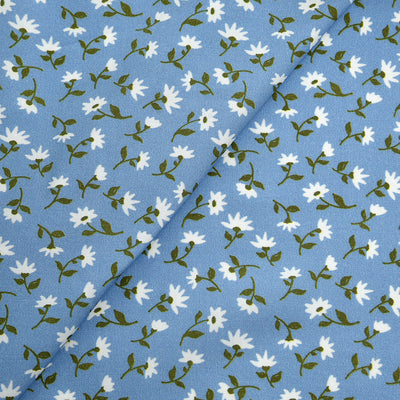 Tela 100% algodón estampado flores CERTIFICADO GOTS (6 MTRS)