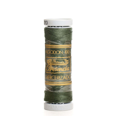 Hilo de coser 100% algodón colores (verde, ocre, marrón, beige, tostado, teja, gris, negro)