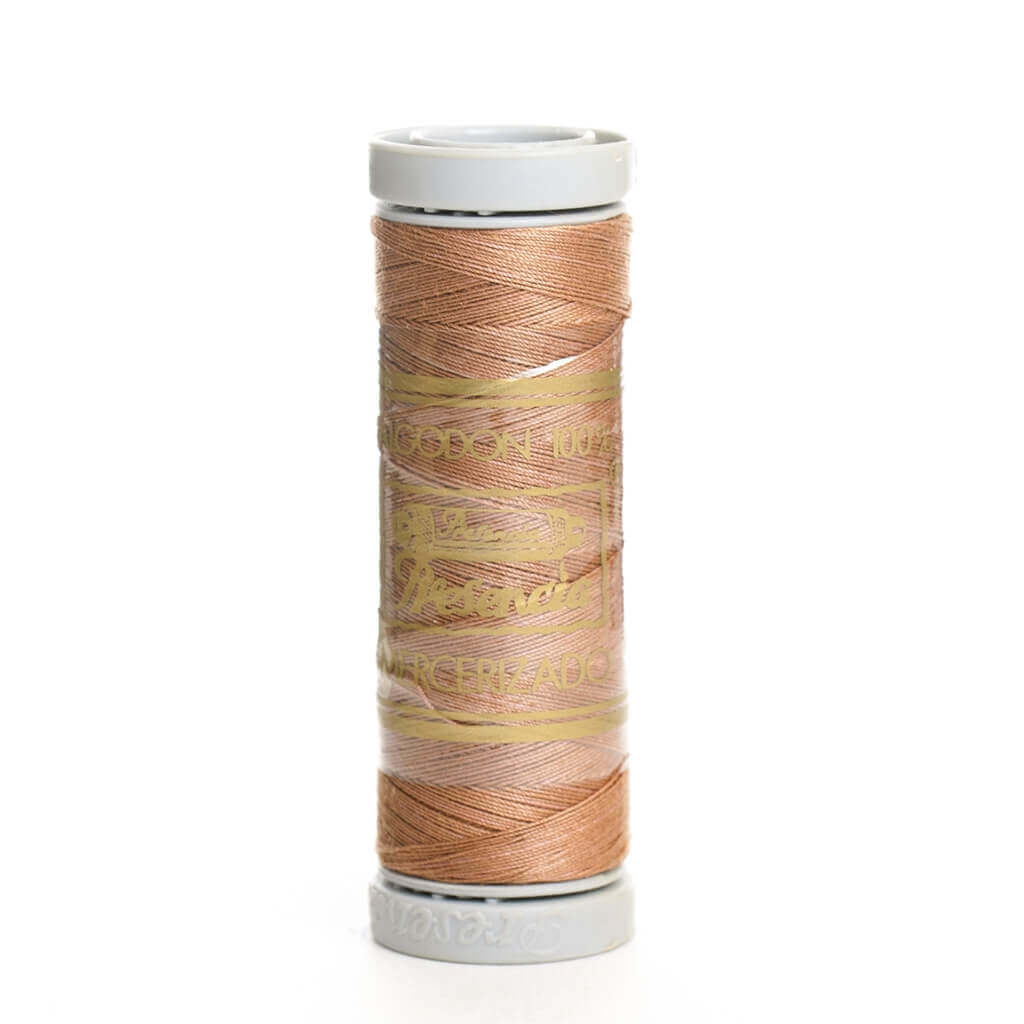 Hilo de coser 100% algodón colores (verde, ocre, marrón, beige, tostado, teja, gris, negro)