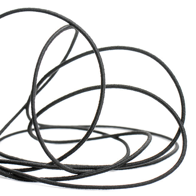 CORDON ELASTICO REDONDO NEGRO/BLANCO (100 MTRS)
