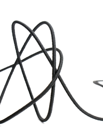 CORDON ELASTICO REDONDO NEGRO/BLANCO (25 MTRS)