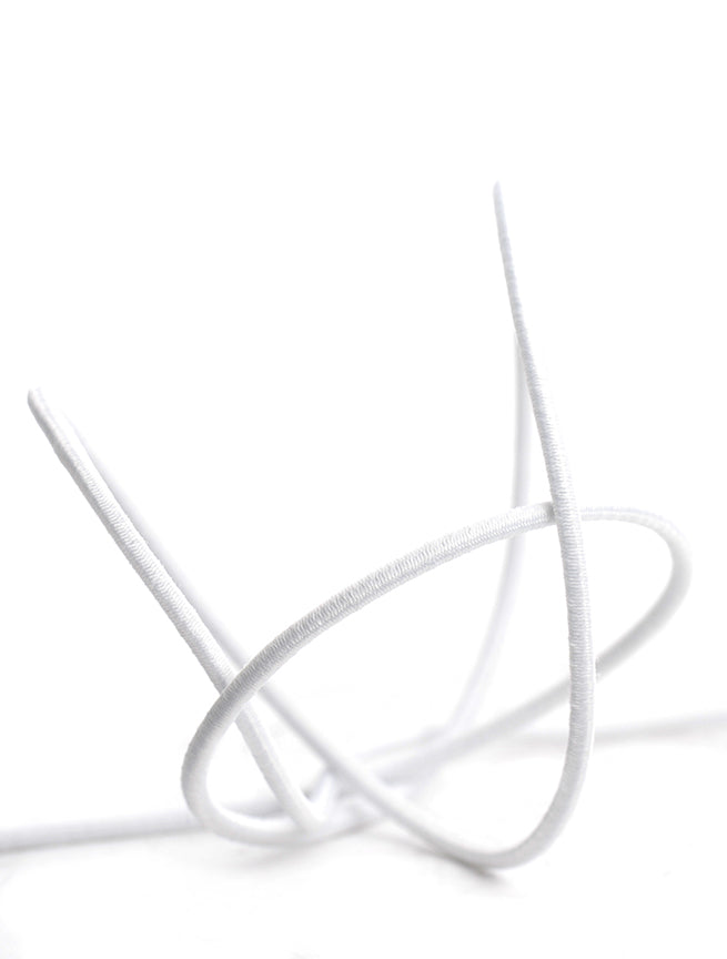CORDON ELASTICO REDONDO NEGRO/BLANCO (25 MTRS)