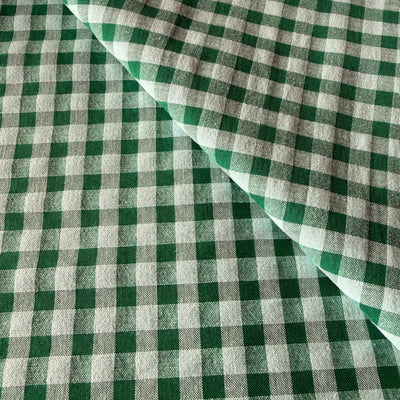 Tela 100% algodón cuadros vichy seersuker pequeño CERTIFICADO GOTS