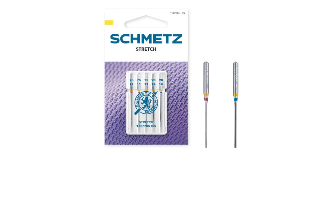 Aguja Schmetz Stretch 130/705 HS Surtido Nº75-Nº90 - Blister 5 und.