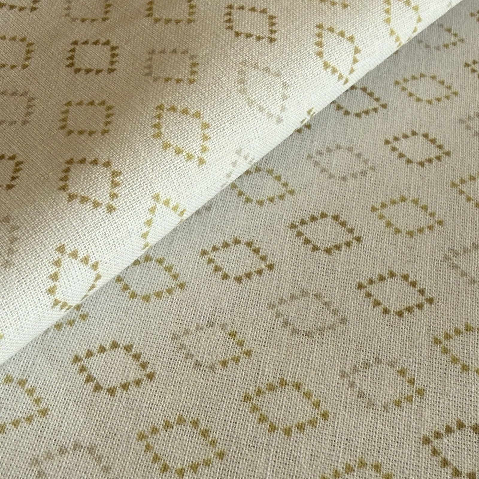 TELA POPELÍN ALGODÓN 100% ROMBO AMARILLO OEKO-TEX GOTS