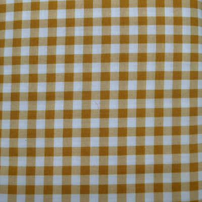 TELA POPELIN ALGODÓN 100% VICHY AMARILLO CERTIFICADO GOTS