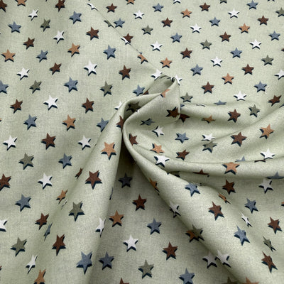 TELA POPELÍN ALGODÓN 100% ESTRELLAS CERTIFICADO GOTS