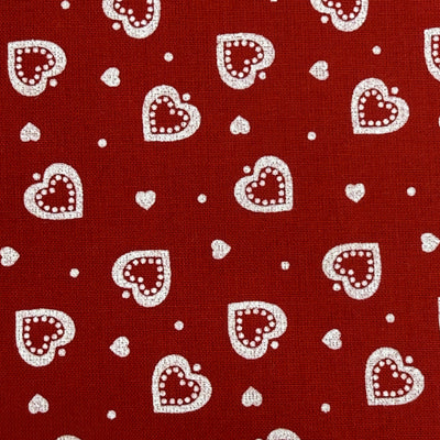 TELA POPELÍN ALGODÓN 100% CORAZONES CERTIFICADO GOTS