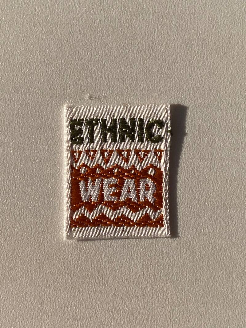 Etiqueta termoadhesiva tejida ETHNIC WEAR