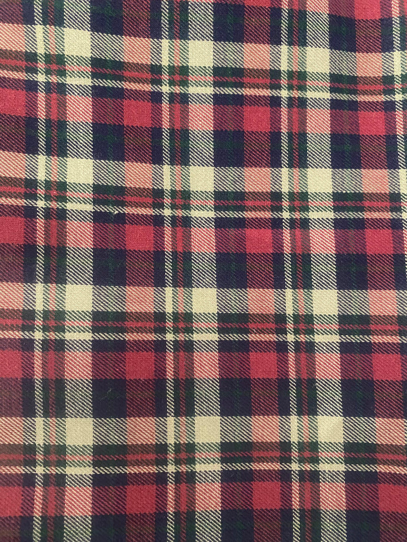 Tela viyela/viella CUADROS  TARTAN(CM) CERTIFICADO GOTS