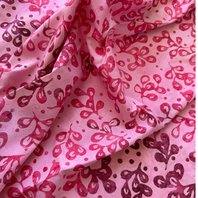 Pack 3 fat quarters tela batik rosas