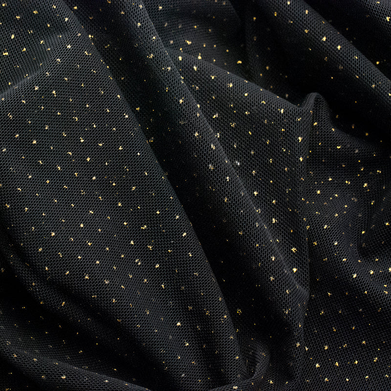 Tul elástico MINITOP negro y dorado (CM)