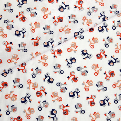 Tela popelin estampado scooters (6 MTRS)